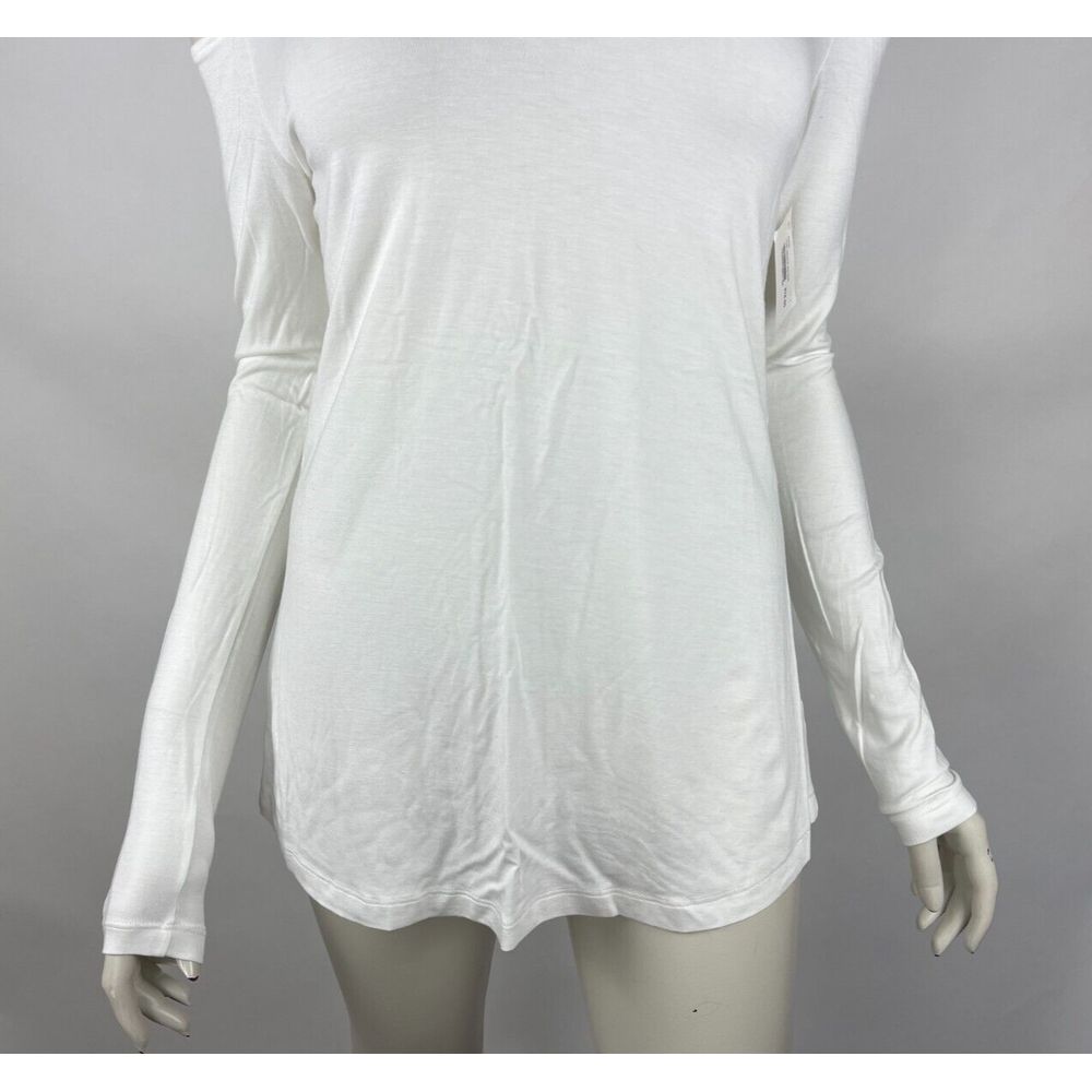 Jude Open Shoulder Top Women Xs Nwt $78 Long Sleeve Stretch Round Neck Tee Shirt — image 8 of 8
